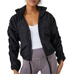 Women's Athletic Jacket Zip Up Cropped Jackets (S)